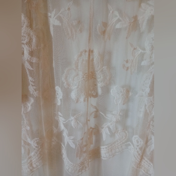 She + Sky Cream Lace Kimono Robe Coverup Boho Style Size Medium / Large - Picture 15 of 16